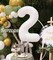 40 Inch White Large Number 2 Balloon – Giant Jumbo Foil Helium Balloon for 2nd Birthday, Anniversary, or Party Decorations (White)